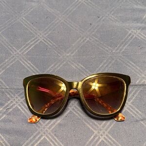 Dolce & Gabbana Gold and Brown Sunglasses
